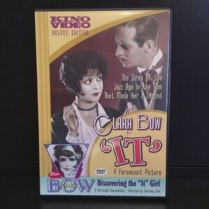 Clara Bow DVD "It" Movie and "Discovering the It Girl" Documentary, Like New!